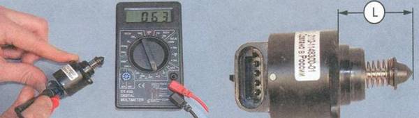 Как проверить холостой ход. ВАЗ проверка регулятора холостого хода мультиметром. ВАЗ 2115 распиновка датчика холостого хода. Датчик холостого хода Приора 16 клапанов. Датчик холостого хода ВАЗ 2115 сопротивление обмоток.