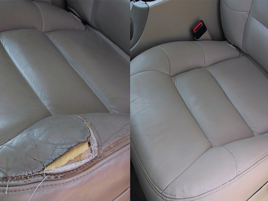 Восстановление кожи салона автомобиля своими руками: особенности ремонта кожаных покрытий в салоне и на сиденьях
