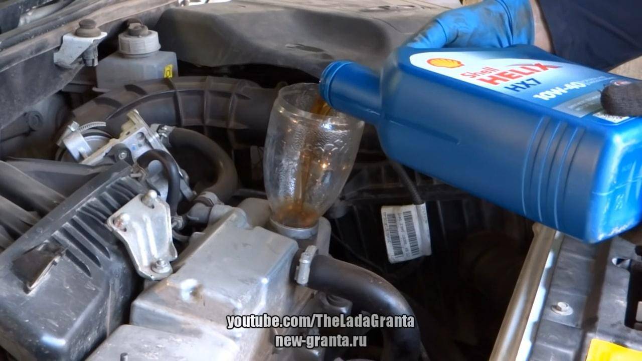 Замена масла в двигателе lada kalina своими руками: пошаговая инструкция с видео
