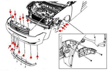 Как заменить передний и задний бампер на форд фьюжн?
