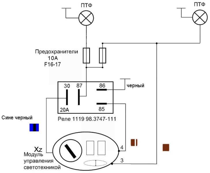 Противотуманные фары - установка и замена, схема подключения птф через реле и кнопку | dorpex.ru