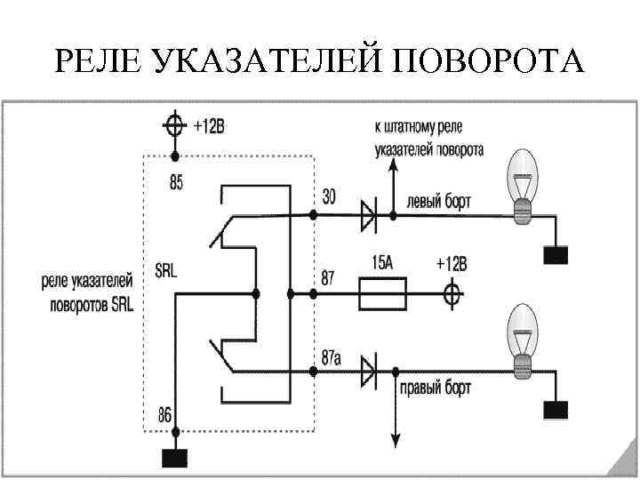 Реле поворотов ваз 2110 реле схема