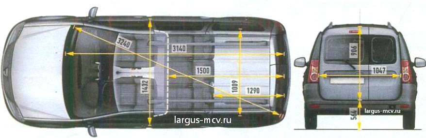 Размеры багажника лада ларгус фургон | хитрости жизни