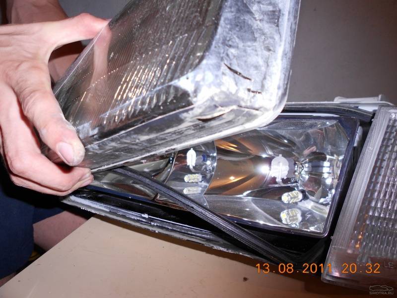 Демонтаж фары ваз-2110 для замена стекла: фото и видео