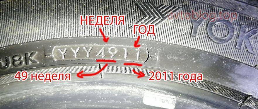Как узнать дату производства шины?