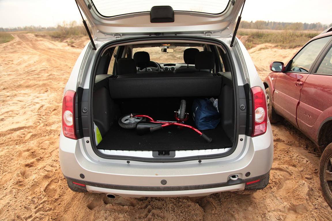 Рено дастер: размер багажника со сложенными сиденьями