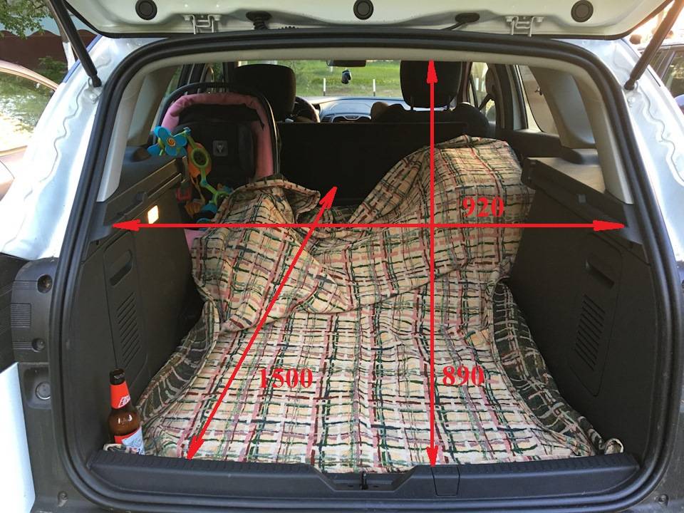 Объем и размеры багажника рено каптур