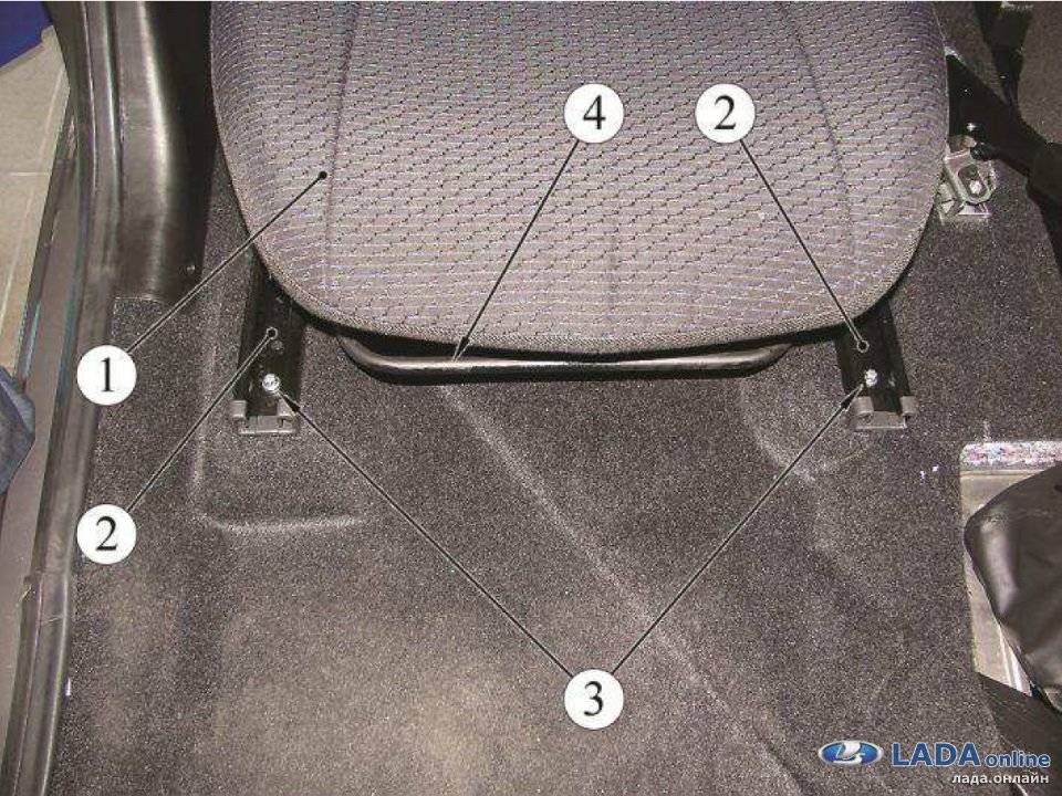 ➤ как разложить или снять заднее сиденье на гранту лифтбек