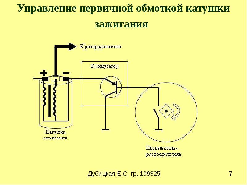 Схема высоковольтной катушки зажигания